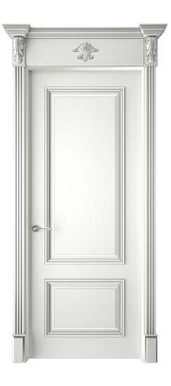 Багет 12 ДГ | Белая эмаль патина серебро