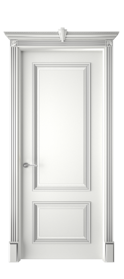 Багет 12 ДГ | Белая эмаль патина серебро