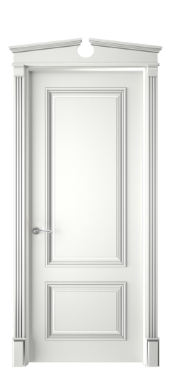 Багет 12 ДГ | Белая эмаль патина серебро