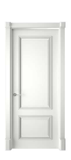 Багет 12 ДГ | Белая эмаль патина серебро