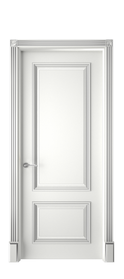 Багет 12 ДГ | Белая эмаль патина серебро