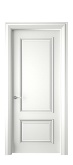 Багет 12 ДГ | Белая эмаль патина серебро