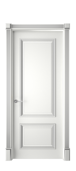 Багет 12 ДГ | Белая эмаль патина серебро