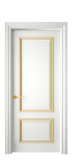 Багет 12 ДГ | Белая эмаль патина золото