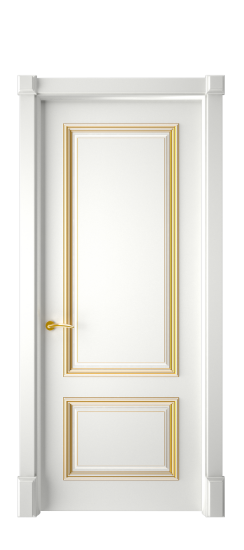 Багет 12 ДГ | Белая эмаль патина золото