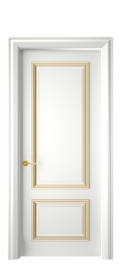 Багет 12 ДГ | Белая эмаль патина золото