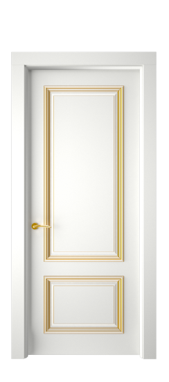 Багет 12 ДГ | Белая эмаль патина золото