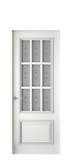 Багет 12 ДО | Белая эмаль патина серебро