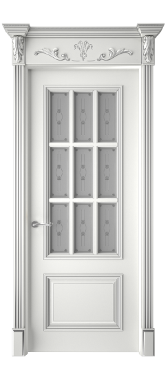 Багет 12 ДО | Белая эмаль патина серебро