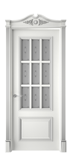 Багет 12 ДО | Белая эмаль патина серебро