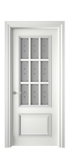 Багет 12 ДО | Белая эмаль патина серебро