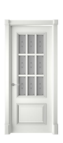 Багет 12 ДО | Белая эмаль патина серебро