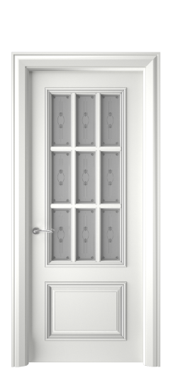 Багет 12 ДО | Белая эмаль патина серебро