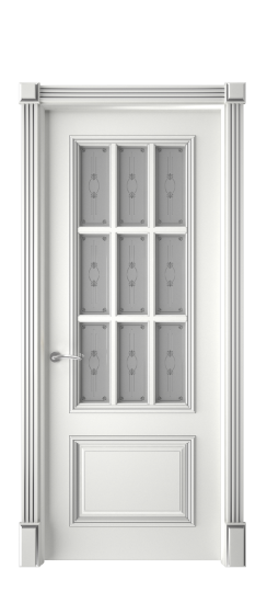 Багет 12 ДО | Белая эмаль патина серебро