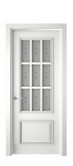 Багет 12 ДО | Белая эмаль патина серебро