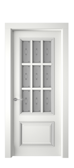 Багет 12 ДО | Белая эмаль патина серебро