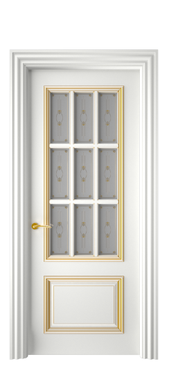 Багет 12 ДО | Белая эмаль патина золото