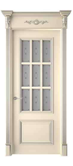 Багет 12 ДО | Слоновая кость патина серебро