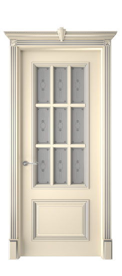 Багет 12 ДО | Слоновая кость патина серебро