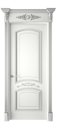 Багет 13 ДГ | Белая эмаль патина серебро