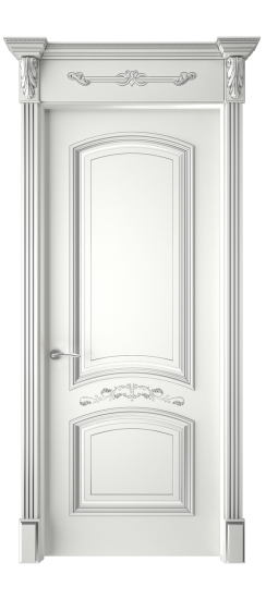 Багет 13 ДГ | Белая эмаль патина серебро