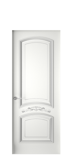 Багет 13 ДГ | Белая эмаль патина серебро