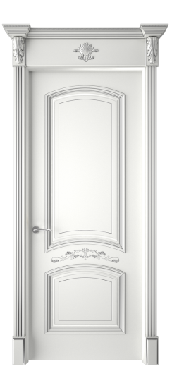 Багет 13 ДГ | Белая эмаль патина серебро