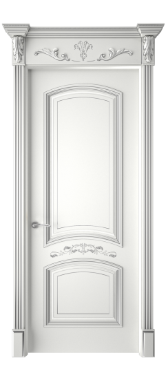 Багет 13 ДГ | Белая эмаль патина серебро