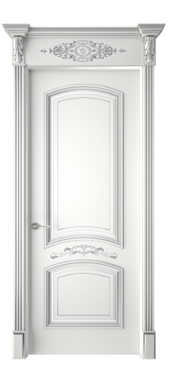 Багет 13 ДГ | Белая эмаль патина серебро