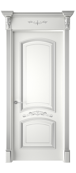 Багет 13 ДГ | Белая эмаль патина серебро