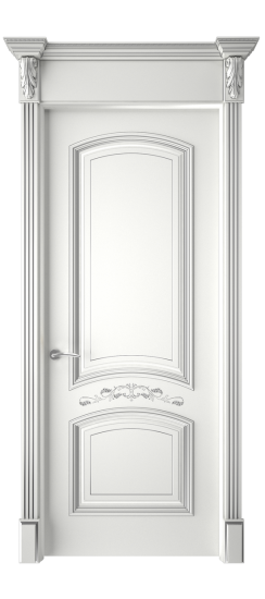 Багет 13 ДГ | Белая эмаль патина серебро