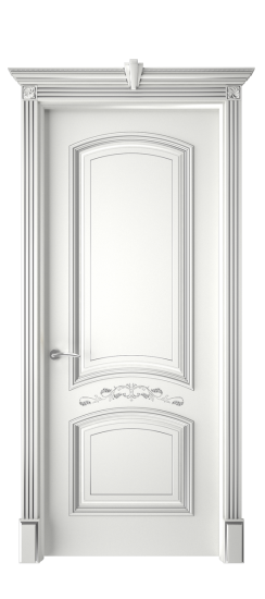 Багет 13 ДГ | Белая эмаль патина серебро