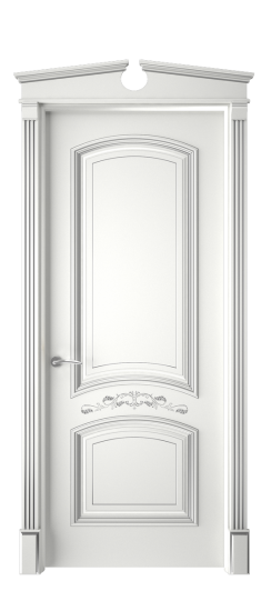 Багет 13 ДГ | Белая эмаль патина серебро