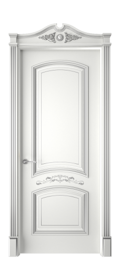 Багет 13 ДГ | Белая эмаль патина серебро