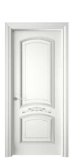 Багет 13 ДГ | Белая эмаль патина серебро