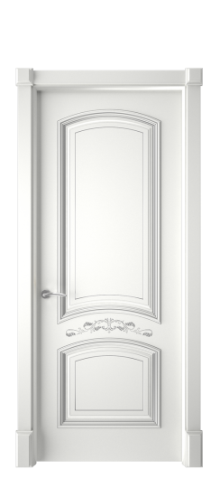 Багет 13 ДГ | Белая эмаль патина серебро