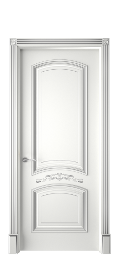 Багет 13 ДГ | Белая эмаль патина серебро