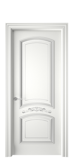 Багет 13 ДГ | Белая эмаль патина серебро