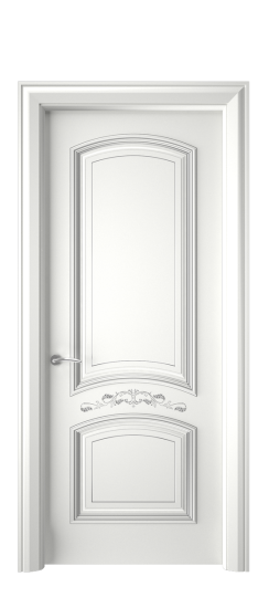 Багет 13 ДГ | Белая эмаль патина серебро