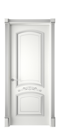 Багет 13 ДГ | Белая эмаль патина серебро