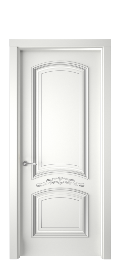 Багет 13 ДГ | Белая эмаль патина серебро