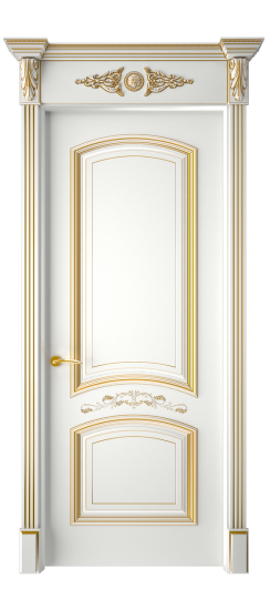 Багет 13 ДГ | Белая эмаль патина золото