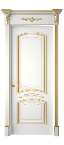 Багет 13 ДГ | Белая эмаль патина золото