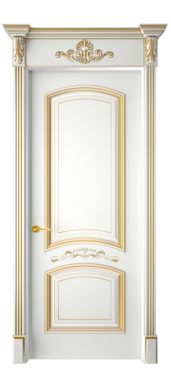 Багет 13 ДГ | Белая эмаль патина золото