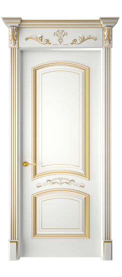 Багет 13 ДГ | Белая эмаль патина золото