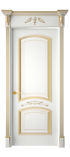 Багет 13 ДГ | Белая эмаль патина золото