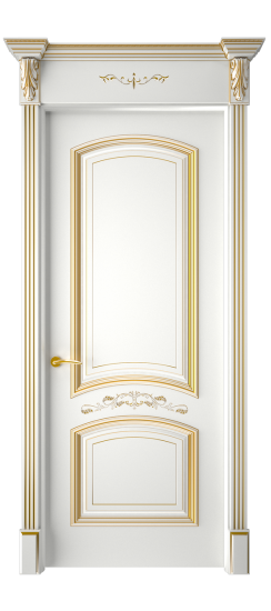 Багет 13 ДГ | Белая эмаль патина золото