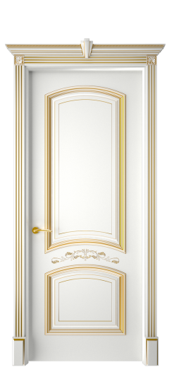 Багет 13 ДГ | Белая эмаль патина золото