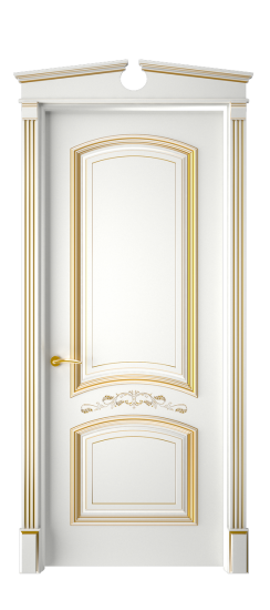 Багет 13 ДГ | Белая эмаль патина золото