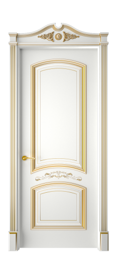 Багет 13 ДГ | Белая эмаль патина золото